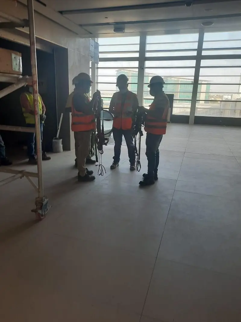 Hindcco team inspecting works